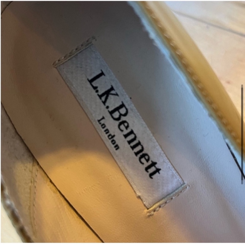 L.K. Bennett Nude Patent Leather Pump Heels size 37 - Picture 5 of 9